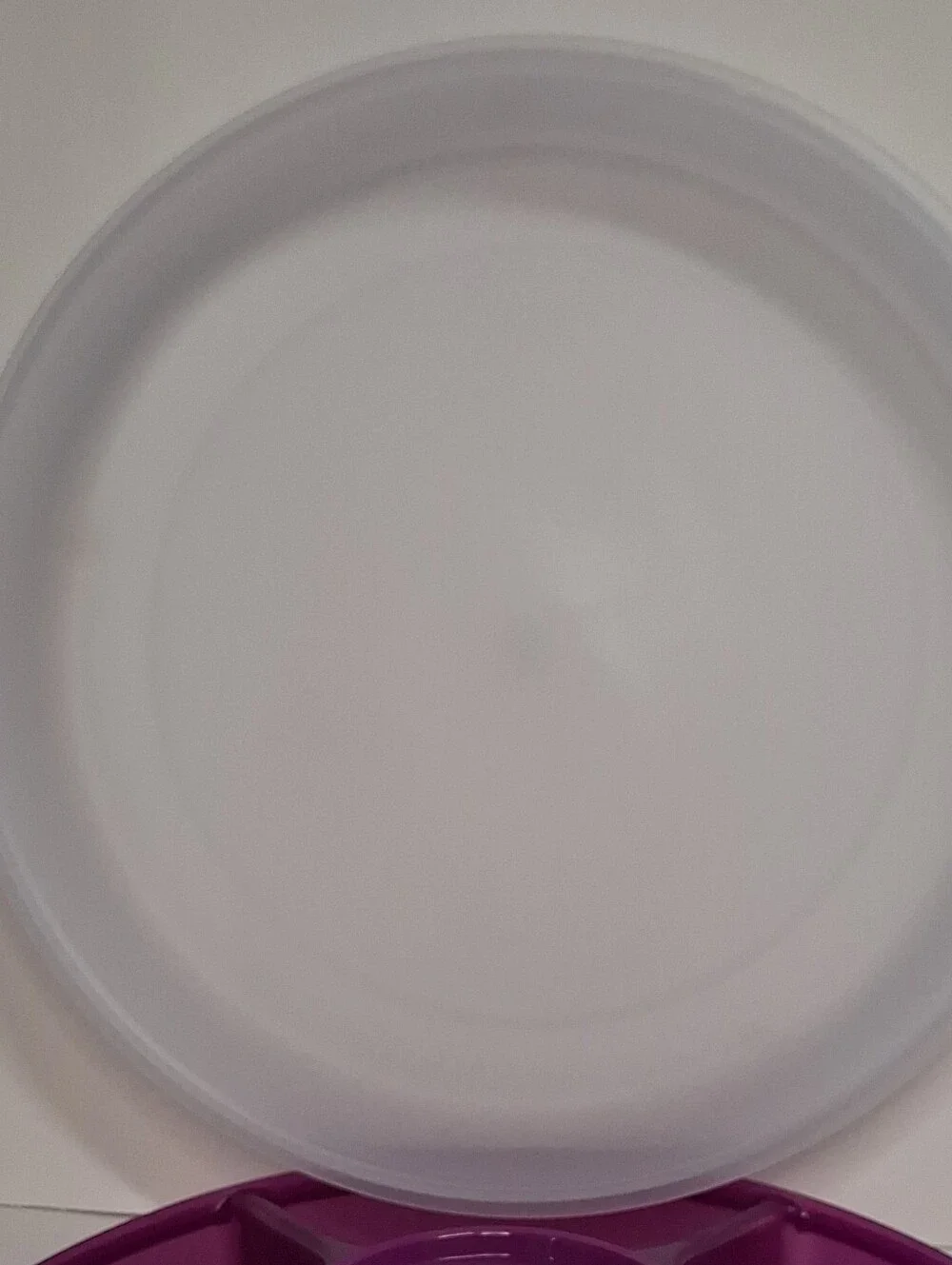 Tupperware Purple Snack Tray with White Lid